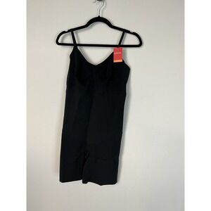 NWT Spanx Open-Bust Mid-Thigh Bodysuit sz‎ 2X black
